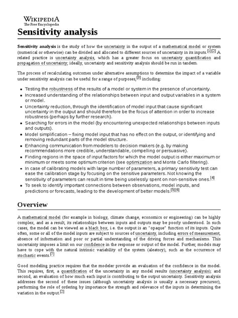 Image result for Sensitivity Analysis Introduction