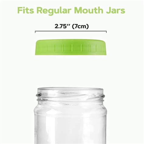 Buy Jelly Comb 12 PCS REGULAR Mouth Mason Jar Lids,Plastic Storage Caps ...