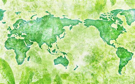 Green map of the world wallpaper - Digital Art wallpapers - #54471