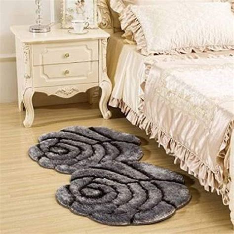 Buy Creative Idea Polyester Yarn Rose Flower Shaped mat for Living Room ...