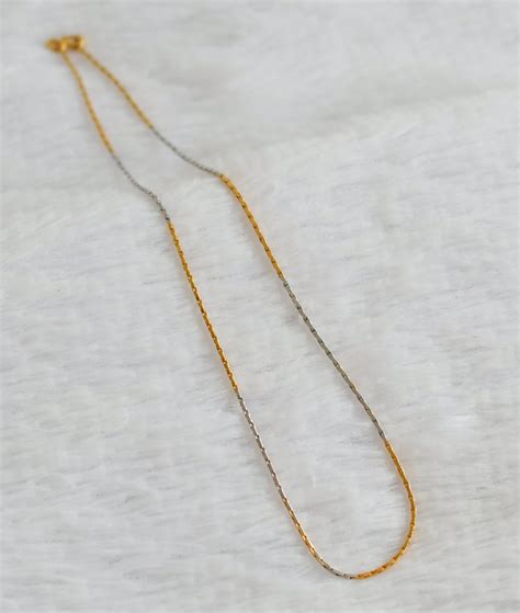 Two tone 18 inches chain dj-49507 – dreamjwell