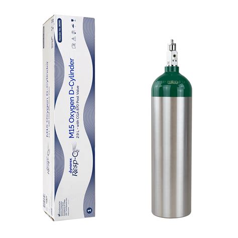 Dynarex Resp-O2 M6 Oxygen B-Cylinder with CGA 870 Post Valve – 1L ...