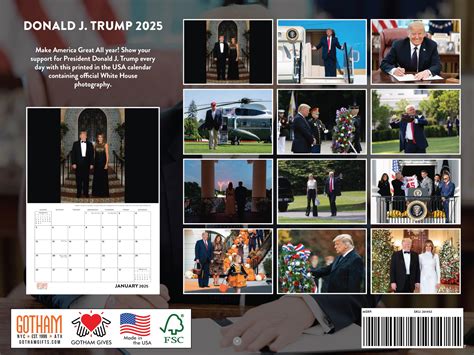 Snapklik.com : President Trump Calendar 2025 Donald Trump Gifts Monthly ...