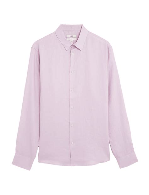 Buy Pure Linen Regular Fit Shirt at Marks & Spencer