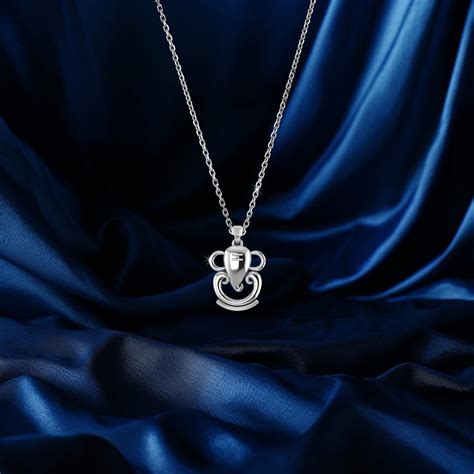 Lord Ganesha Locket In Silver With Chain | Ganesha Silver Pendant 925 ...