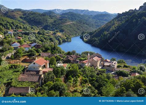 Limia River and Ermelo Village Peneda Geres National Park, Portugal ...