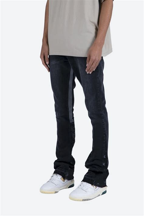 mnml（ミニマル） “B167 PAISLEY FLARE DENIM “ [BLACK] | LAGGA