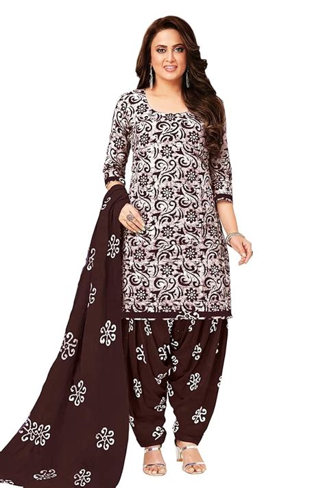 Miraan Unstitched Printed Cotton Salwar Suit Dress Material For Women ...