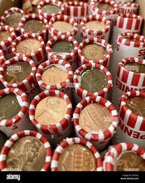 Rolls of pennies hi-res stock photography and images - Alamy