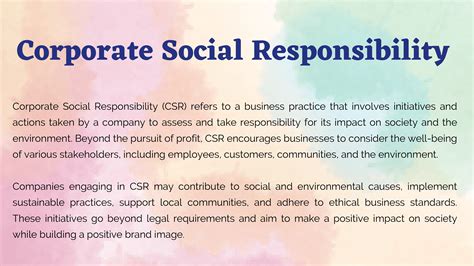 Corporate Social Responsibility - Meaning, Definition