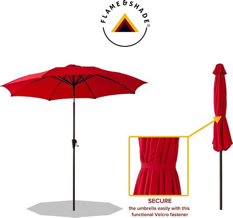Buy FLAME&SHADE 3m Outdoor Market Garden Parasol Patio Table umbrella ...