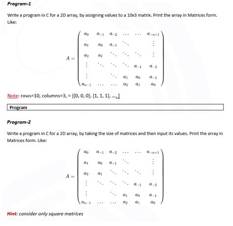 Image result for Storing Elements in 2D Array and Printing Matrix C Program