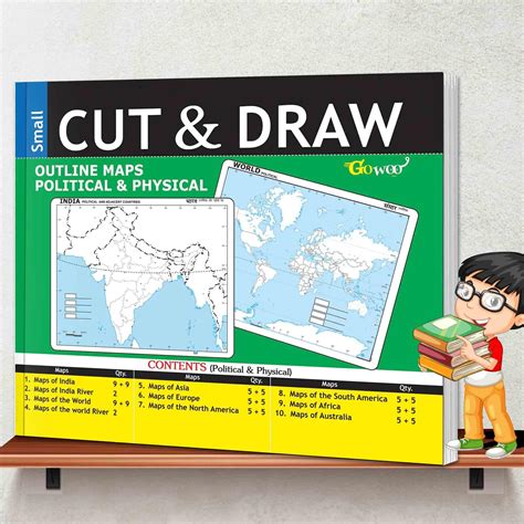 Buy SMALL CUT & DRAW OUTLINE MAPS POLITICAL & PHYSICAL| Promoting Map ...