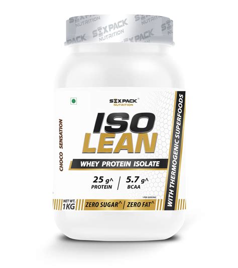 Six Pack Nutrition Iso Lean Whey Protein Powder Choco Sensation Flavour ...