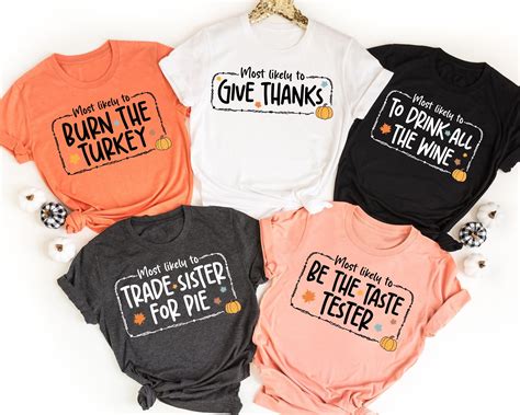 Funny Thanksgiving Shirts, Family Thanksgiving Shirts, Thanksgiving ...