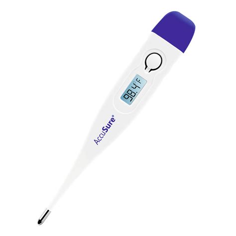 AccuSure MT-1027 Mercury-Free Digital Thermometer Transparent Storage ...