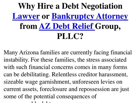 PPT - Bankruptcy and debt settlement lawyers PowerPoint Presentation ...