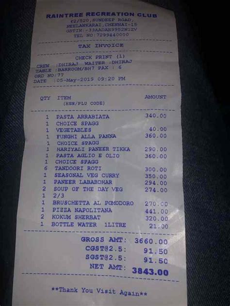 Menu at East Coast at Madras Square, Chennai, 2/520
