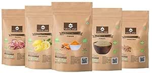 VEDICINE Wild Kasturi Turmeric Amba Haldi Manjal Rose petal Lemon Peel ...