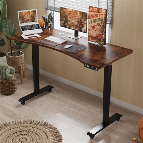 Buy 55 Large Electric Height Adjustable Computer Table, With Radian And ...