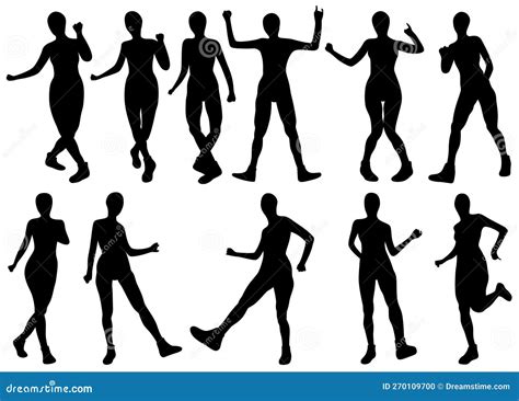 Shuffle dance silhouettes stock illustration. Illustration of woman ...