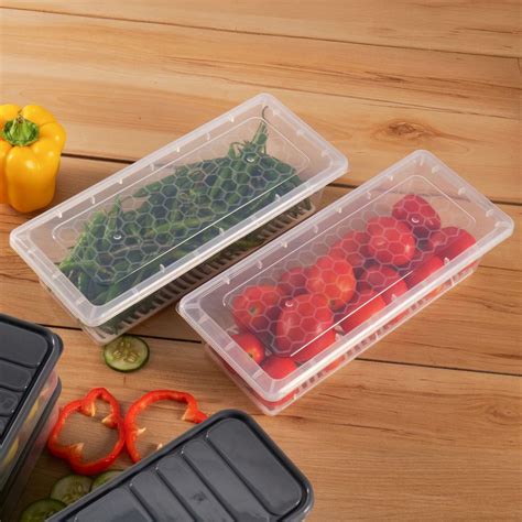 Fridge Storage Containers with Drain Plate – Activ Life