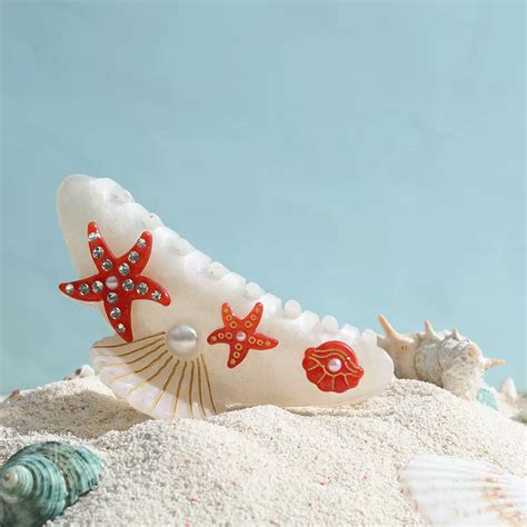 ORANGE OCEAN THEMED CLAW – MAUVE ACCESSORIES