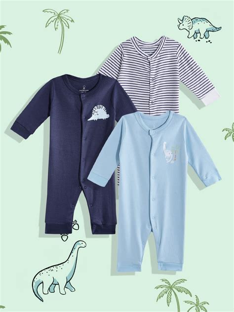 Mothercare Boys All In Ones - Pack of 3 - Multicolour