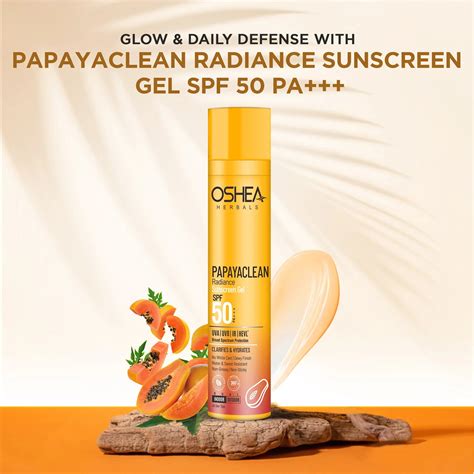 Papaya Sunscreen Gel with SPF 50 PA+++ | Oshea Herbals