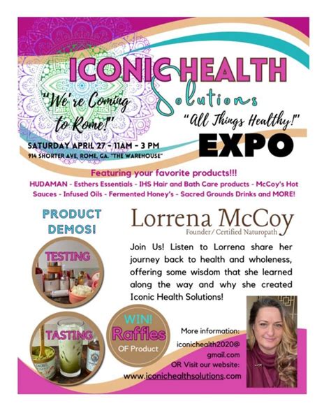 “All Things Healthy!” EXPO, 914 Shorter Ave, Rome, GA at the “Warehouse ...