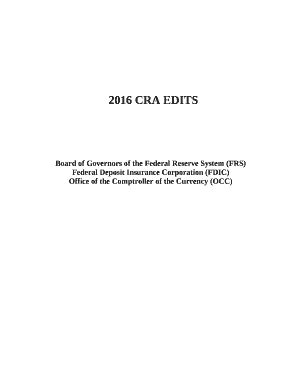 CRA edits are divided into three edit types: Syntactical, Validity and ...