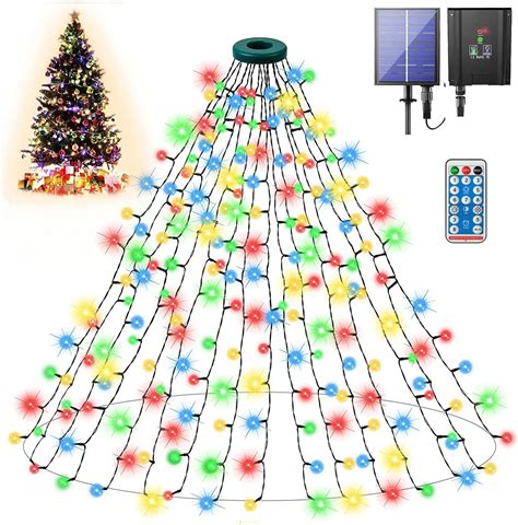 XIJUAN Solar Christmas Tree Lights,Outdoor Christmas Tree Decorations ...