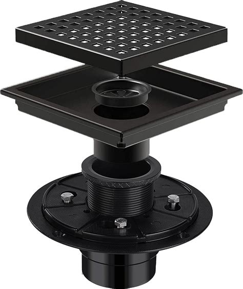 ARRISEA Black Shower Drain 6 Inch Square Shower India | Ubuy