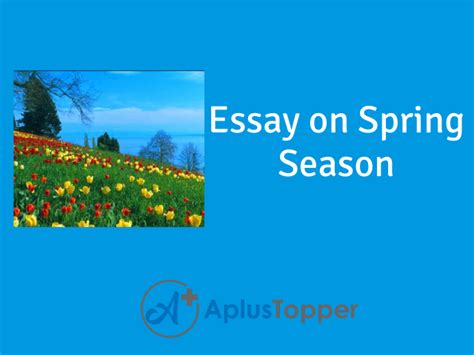 Image result for Write About Spring