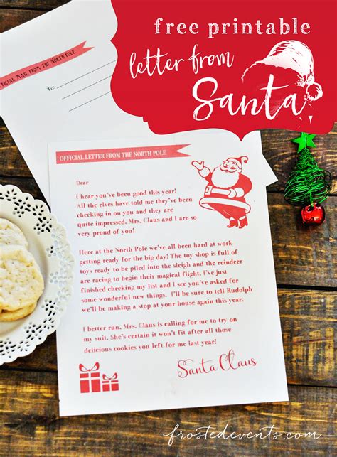 Free Printable Letter From Santa Claus Template