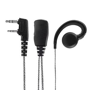 spydo Swivel Earpiece Earhook with Mic and PTT for Kenwood 2 Way Radio ...