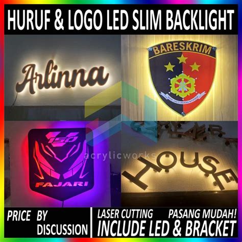 Jual Custom Papan Usaha Logo Signage NYALA Backlight - Jakarta Barat ...