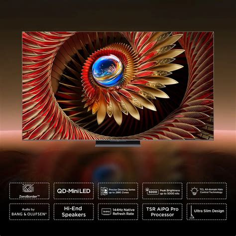 TCL 85C8K 85 Inch QD-Mini LED 4K Google TV with 5000 Nits Brightness ...
