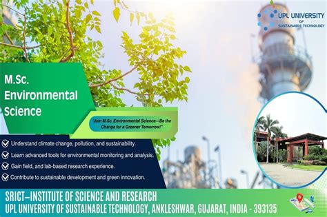 Master of Science (Environmental Science) | UPL University of ...