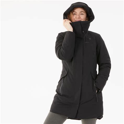 Women Hiking Waterproof Parka Jacket with Hood Warm Upto -10 C, NH500 ...