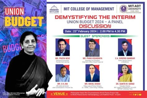 Panel discussion and session Demystifying the Union Budget 2024 ...