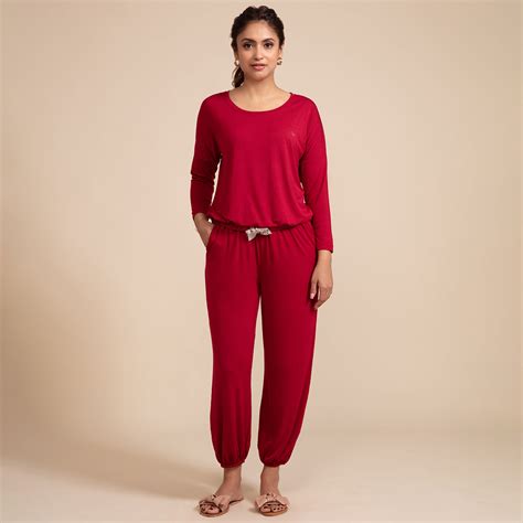 Sumptuously Soft Modal Lounge Pajama Set of 2-Rio-NYS016-Red – Nykd by ...