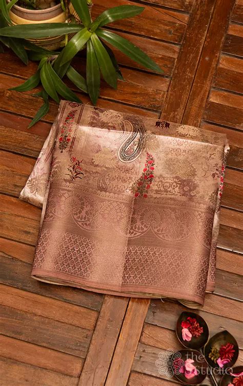 Buy onion pink semi silk saree | The S Studio