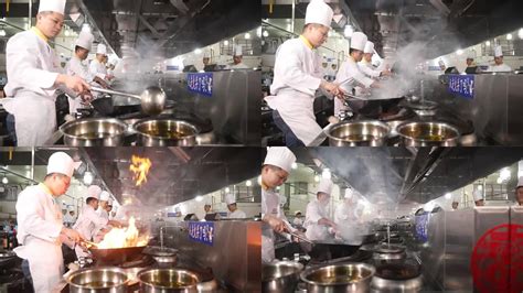 后厨内的专业厨师团队烹饪美味佳肴高清图片下载-正版图片507636530-摄图网