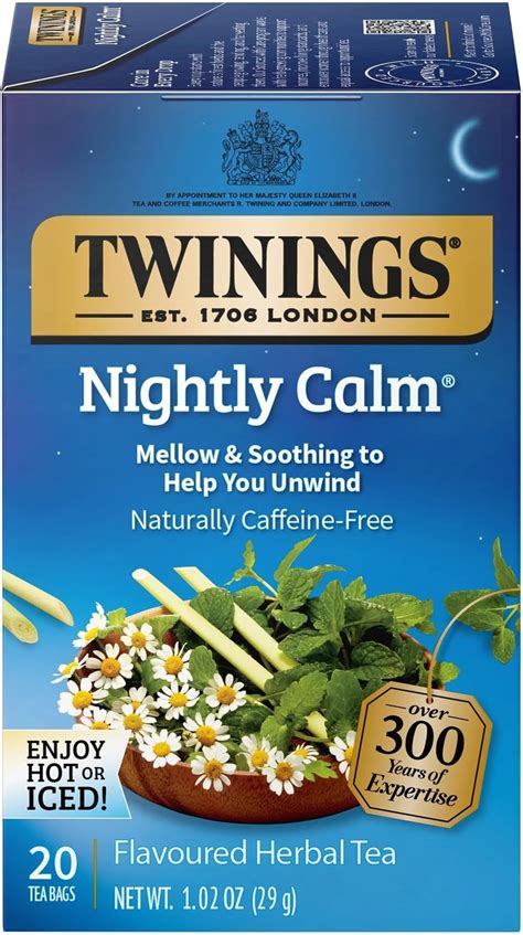 Amazon.com: Twinings Nightly Calm Tea - Individually Wrapped Caffeine Free and Herbal Tea Bags ...