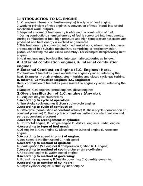 Ankit PER New - Very useful for PPE exam - 1 TO I. ENGINE 1.I. engine ...