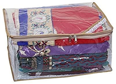 Kuber Industries 2 Piece PVC Saree Bag, Transparent (KI00559) : Amazon ...