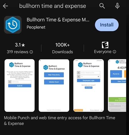 Installing Bullhorn Time and Expense Mobile on Your Mobile Device