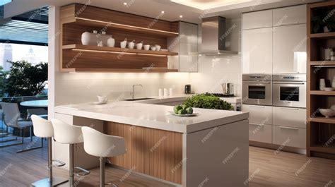 Premium AI Image | Kitchen with small space and modern design AI ...