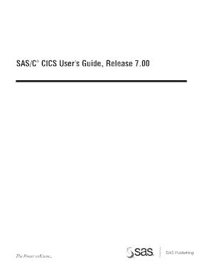 Fillable Online SAS/C CICS User s Guide, Release 7 - SAS Customer ...
